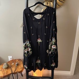 Free People Boho Black Dress